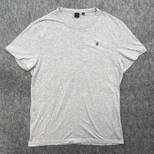 G-Star Raw Shirt Mens 2XL Heather Gray Short Sleeve Logo Graphic Crew Neck